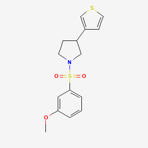 1-((3-Methoxyphenyl)sulfonyl)-3-(thiophen-3-yl)pyrrolidine