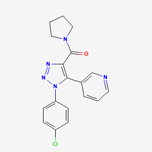 (1-(4-chlorophenyl)-5-(pyridin-3-yl)-1H-1,2,3-triazol-4-yl)(pyrrolidin-1-yl)methanone