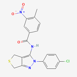 N-(2-(4-chlorophenyl)-4,6-dihydro-2H-thieno[3,4-c]pyrazol-3-yl)-4-methyl-3-nitrobenzamide