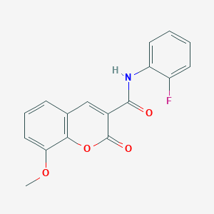 molecular formula C17H12FNO4 B2797224 N-(2-fluorophenyl)-8-methoxy-2-oxo-2H-chromene-3-carboxamide CAS No. 313669-59-9