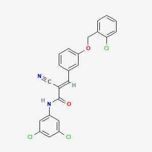 (E)-3-[3-[(2-chlorophenyl)methoxy]phenyl]-2-cyano-N-(3,5-dichlorophenyl)prop-2-enamide