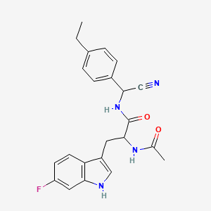 2-Acetamido-N-[cyano-(4-ethylphenyl)methyl]-3-(6-fluoro-1H-indol-3-yl)propanamide
