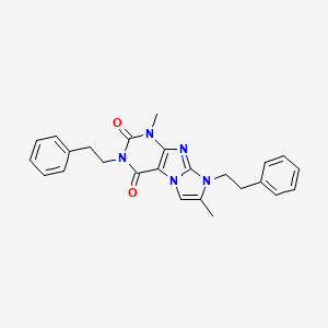 1,7-dimethyl-3,8-diphenethyl-1H-imidazo[2,1-f]purine-2,4(3H,8H)-dione