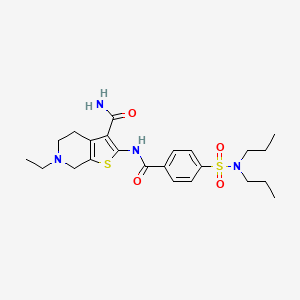 2-(4-(N,N-dipropylsulfamoyl)benzamido)-6-ethyl-4,5,6,7-tetrahydrothieno[2,3-c]pyridine-3-carboxamide