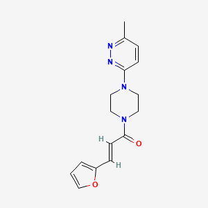 B2797238 (E)-3-(furan-2-yl)-1-(4-(6-methylpyridazin-3-yl)piperazin-1-yl)prop-2-en-1-one CAS No. 1251711-11-1