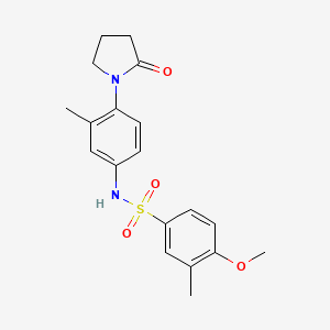 4-methoxy-3-methyl-N-(3-methyl-4-(2-oxopyrrolidin-1-yl)phenyl)benzenesulfonamide