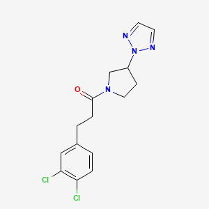 1-(3-(2H-1,2,3-triazol-2-yl)pyrrolidin-1-yl)-3-(3,4-dichlorophenyl)propan-1-one