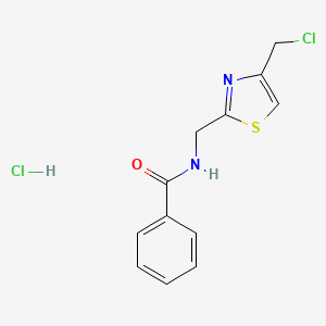 N-{[4-(chloromethyl)-1,3-thiazol-2-yl]methyl}benzamide hydrochloride