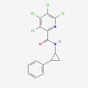 3,4,5,6-tetrachloro-N-(2-phenylcyclopropyl)pyridine-2-carboxamide