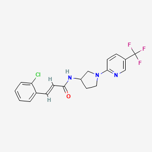 (E)-3-(2-chlorophenyl)-N-(1-(5-(trifluoromethyl)pyridin-2-yl)pyrrolidin-3-yl)acrylamide