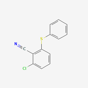 molecular formula C13H8ClNS B2797290 2-Chloro-6-(phenylsulfanyl)benzonitrile CAS No. 38615-62-2