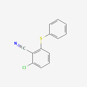 molecular formula C13H8ClNS B2797290 2-Chloro-6-phenylsulfanylbenzonitrile CAS No. 38615-62-2