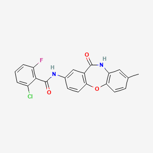 2-chloro-6-fluoro-N-(8-methyl-11-oxo-10,11-dihydrodibenzo[b,f][1,4]oxazepin-2-yl)benzamide