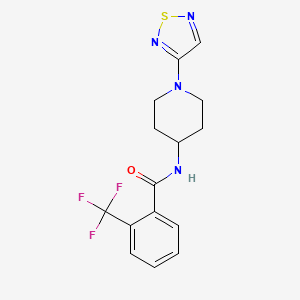N-(1-(1,2,5-thiadiazol-3-yl)piperidin-4-yl)-2-(trifluoromethyl)benzamide