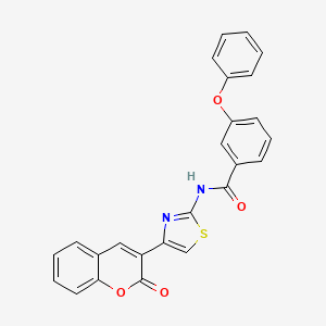 molecular formula C25H16N2O4S B2797304 N-(4-(2-oxo-2H-chromen-3-yl)thiazol-2-yl)-3-phenoxybenzamide CAS No. 477547-14-1