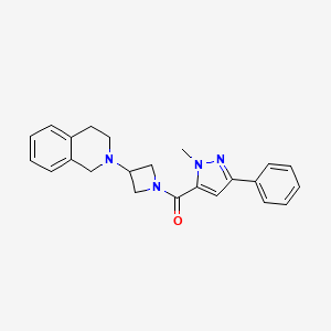 (3-(3,4-dihydroisoquinolin-2(1H)-yl)azetidin-1-yl)(1-methyl-3-phenyl-1H-pyrazol-5-yl)methanone