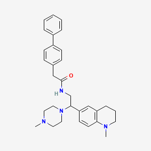2-([1,1'-biphenyl]-4-yl)-N-(2-(1-methyl-1,2,3,4-tetrahydroquinolin-6-yl)-2-(4-methylpiperazin-1-yl)ethyl)acetamide