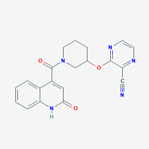 3-((1-(2-Hydroxyquinoline-4-carbonyl)piperidin-3-yl)oxy)pyrazine-2-carbonitrile