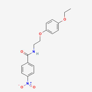 molecular formula C17H18N2O5 B2797324 N-[2-(4-ethoxyphenoxy)ethyl]-4-nitrobenzamide CAS No. 1170140-19-8
