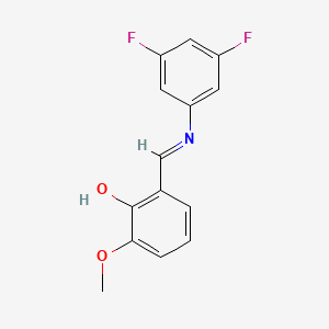 2-{(E)-[(3,5-difluorophenyl)imino]methyl}-6-methoxyphenol