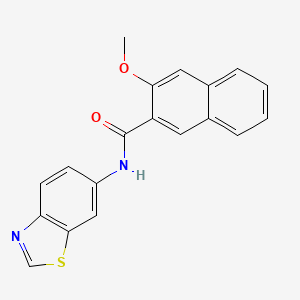 molecular formula C19H14N2O2S B2797359 N-(1,3-benzothiazol-6-yl)-3-methoxynaphthalene-2-carboxamide CAS No. 899988-66-0