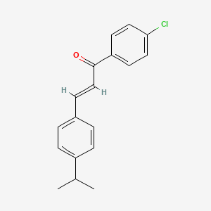 molecular formula C18H17ClO B2797369 (2E)-1-(4-Chlorophenyl)-3-[4-(propan-2-yl)phenyl]prop-2-en-1-one CAS No. 1449400-19-4