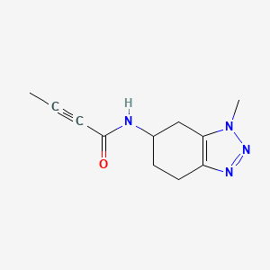 molecular formula C11H14N4O B2797372 N-(3-Methyl-4,5,6,7-tetrahydrobenzotriazol-5-yl)but-2-ynamide CAS No. 2411309-04-9