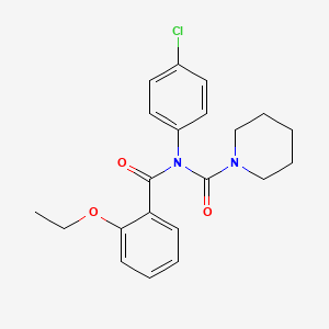 molecular formula C21H23ClN2O3 B2797378 N-(4-chlorophenyl)-N-(2-ethoxybenzoyl)piperidine-1-carboxamide CAS No. 941958-34-5
