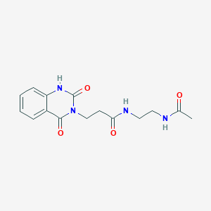 N-(2-acetamidoethyl)-3-(2,4-dioxo-1H-quinazolin-3-yl)propanamide