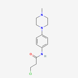 3-chloro-N-[4-(4-methylpiperazin-1-yl)phenyl]propanamide