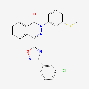 4-[3-(3-chlorophenyl)-1,2,4-oxadiazol-5-yl]-2-[3-(methylthio)phenyl]phthalazin-1(2H)-one