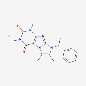 2-Ethyl-4,7,8-trimethyl-6-(1-phenylethyl)purino[7,8-a]imidazole-1,3-dione