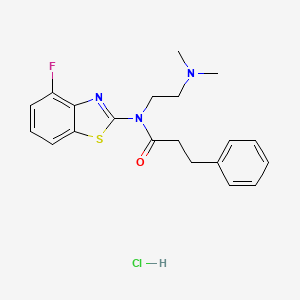 N-(2-(dimethylamino)ethyl)-N-(4-fluorobenzo[d]thiazol-2-yl)-3-phenylpropanamide hydrochloride