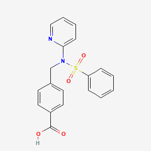 4-[[Benzenesulfonyl(pyridin-2-yl)amino]methyl]benzoic acid