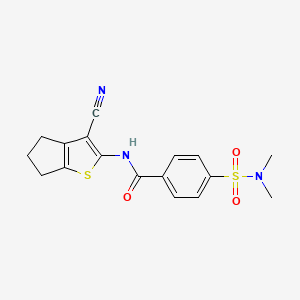 B2797464 N-{3-cyano-4H,5H,6H-cyclopenta[b]thiophen-2-yl}-4-(dimethylsulfamoyl)benzamide CAS No. 306289-55-4