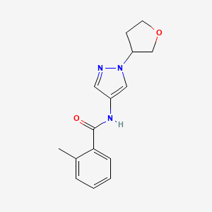 2-methyl-N-(1-(tetrahydrofuran-3-yl)-1H-pyrazol-4-yl)benzamide