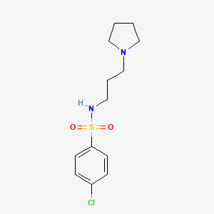 4-chloro-N-[3-(1-pyrrolidinyl)propyl]benzenesulfonamide