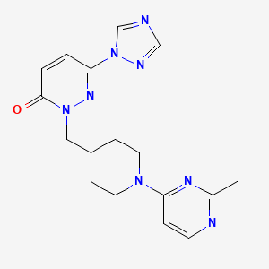 2-{[1-(2-methylpyrimidin-4-yl)piperidin-4-yl]methyl}-6-(1H-1,2,4-triazol-1-yl)-2,3-dihydropyridazin-3-one