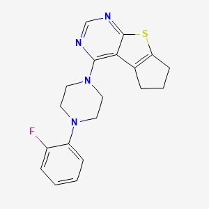 4-(4-(2-fluorophenyl)piperazin-1-yl)-6,7-dihydro-5H-cyclopenta[4,5]thieno[2,3-d]pyrimidine