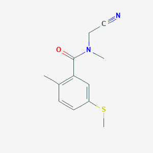 N-(cyanomethyl)-N,2-dimethyl-5-(methylsulfanyl)benzamide