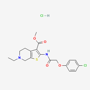 Methyl 2-(2-(4-chlorophenoxy)acetamido)-6-ethyl-4,5,6,7-tetrahydrothieno[2,3-c]pyridine-3-carboxylate hydrochloride