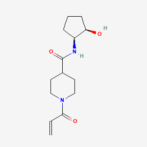 molecular formula C14H22N2O3 B2797504 N-[(1S,2R)-2-hydroxycyclopentyl]-1-(prop-2-enoyl)piperidine-4-carboxamide CAS No. 2361599-08-6