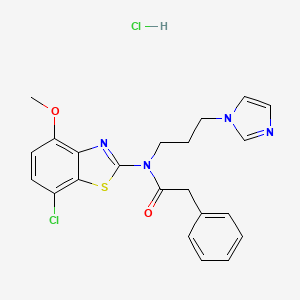 N-(3-(1H-imidazol-1-yl)propyl)-N-(7-chloro-4-methoxybenzo[d]thiazol-2-yl)-2-phenylacetamide hydrochloride