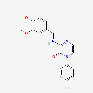 1-(4-chlorophenyl)-3-((3,4-dimethoxybenzyl)amino)pyrazin-2(1H)-one