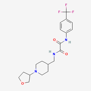 molecular formula C19H24F3N3O3 B2797514 N-{[1-(oxolan-3-yl)piperidin-4-yl]methyl}-N'-[4-(trifluoromethyl)phenyl]ethanediamide CAS No. 2034205-07-5
