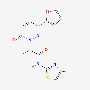 2-(3-(furan-2-yl)-6-oxopyridazin-1(6H)-yl)-N-(4-methylthiazol-2-yl)propanamide