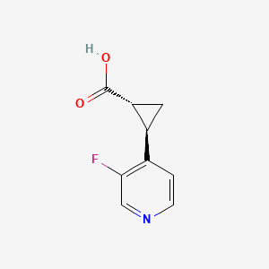 molecular formula C9H8FNO2 B2797520 (1R,2R)-2-(3-Fluoropyridin-4-yl)cyclopropane-1-carboxylic acid CAS No. 2227695-54-5