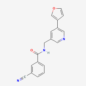 3-cyano-N-((5-(furan-3-yl)pyridin-3-yl)methyl)benzamide