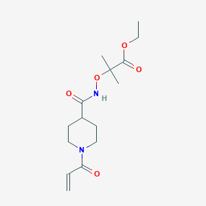 Ethyl 2-methyl-2-[(1-prop-2-enoylpiperidine-4-carbonyl)amino]oxypropanoate