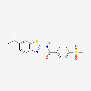 N-(6-isopropylbenzo[d]thiazol-2-yl)-4-(methylsulfonyl)benzamide